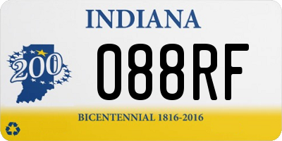 IN license plate 088RF