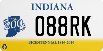 IN license plate 088RK