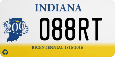 IN license plate 088RT