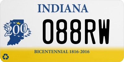 IN license plate 088RW