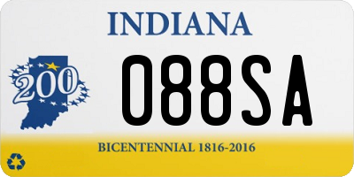 IN license plate 088SA