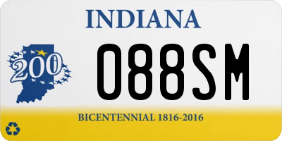 IN license plate 088SM