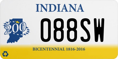 IN license plate 088SW