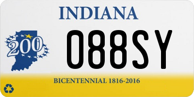 IN license plate 088SY