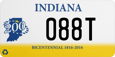 IN license plate 088T