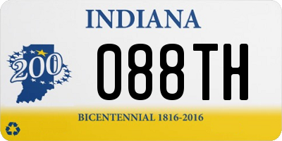 IN license plate 088TH