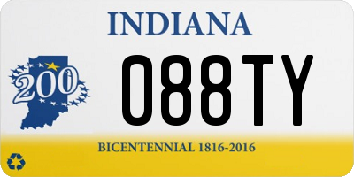 IN license plate 088TY