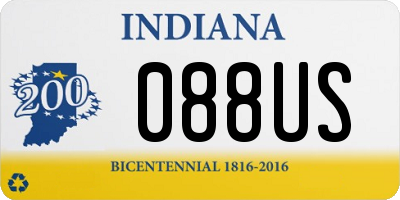 IN license plate 088US