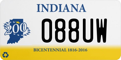 IN license plate 088UW