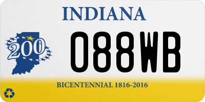 IN license plate 088WB