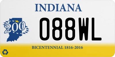 IN license plate 088WL
