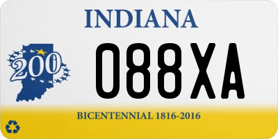 IN license plate 088XA