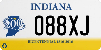 IN license plate 088XJ