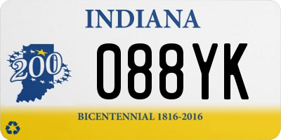 IN license plate 088YK