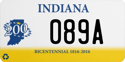 IN license plate 089A