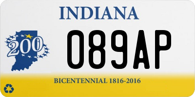 IN license plate 089AP