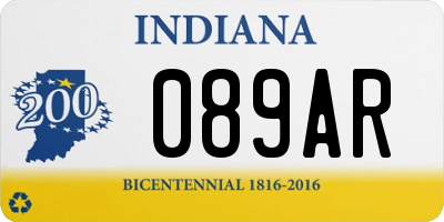 IN license plate 089AR