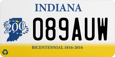 IN license plate 089AUW