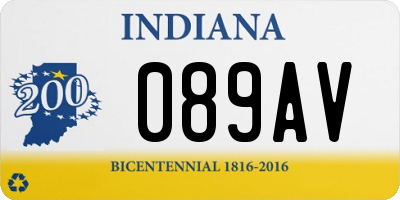 IN license plate 089AV