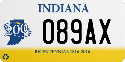 IN license plate 089AX