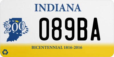 IN license plate 089BA