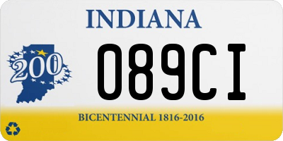 IN license plate 089CI