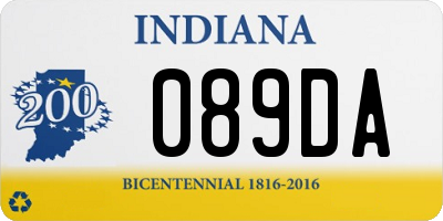 IN license plate 089DA