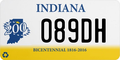 IN license plate 089DH