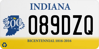 IN license plate 089DZQ