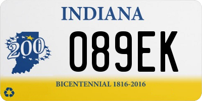 IN license plate 089EK