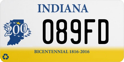 IN license plate 089FD