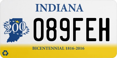 IN license plate 089FEH