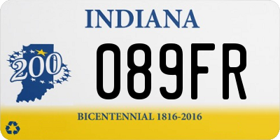 IN license plate 089FR