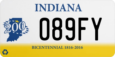 IN license plate 089FY