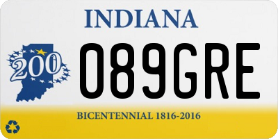 IN license plate 089GRE