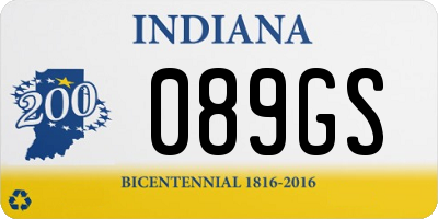 IN license plate 089GS