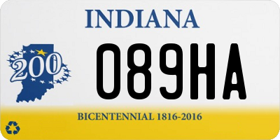 IN license plate 089HA