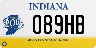 IN license plate 089HB