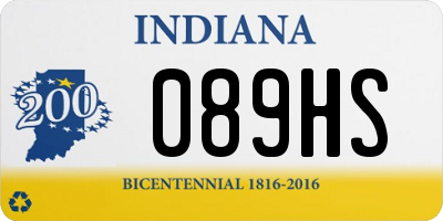 IN license plate 089HS