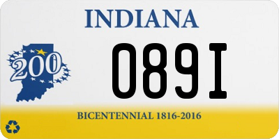 IN license plate 089I