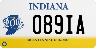 IN license plate 089IA