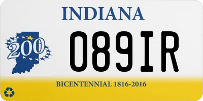 IN license plate 089IR