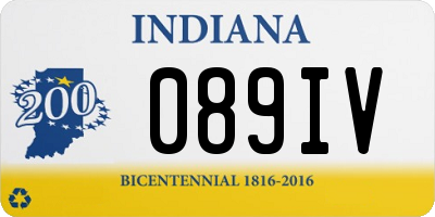 IN license plate 089IV