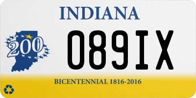 IN license plate 089IX