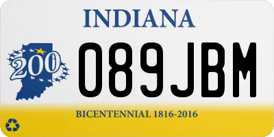 IN license plate 089JBM