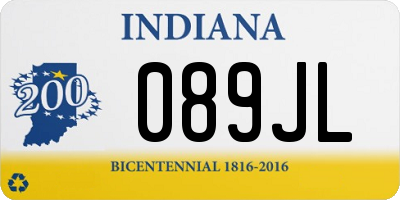 IN license plate 089JL