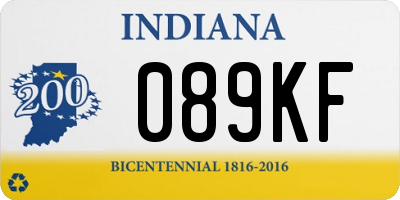 IN license plate 089KF