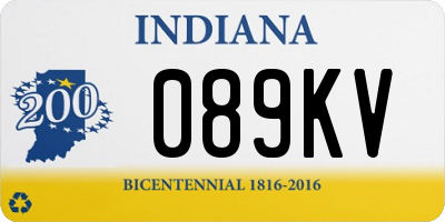 IN license plate 089KV