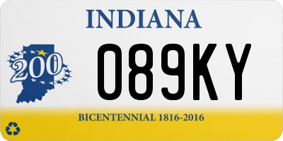 IN license plate 089KY