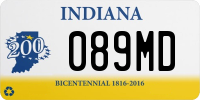 IN license plate 089MD